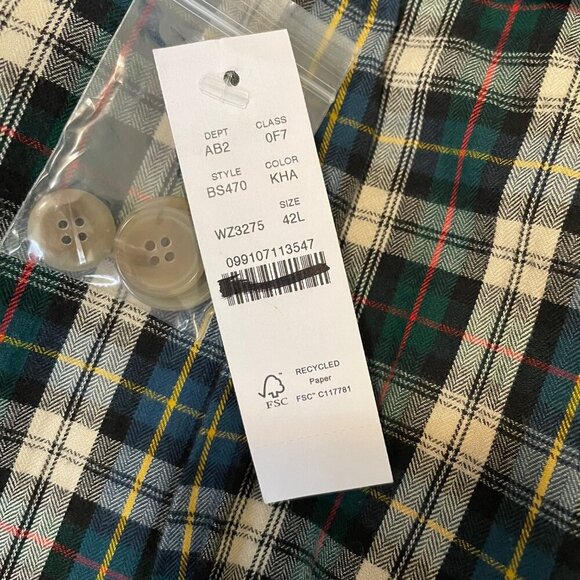 J Crew Ludlow Trench Coat Mens 42 Long Khaki Water-Resistant Lined Coat BS470 - Picture 9 of 16